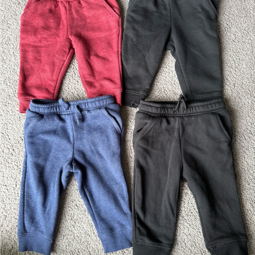 Cat & Jack Black, Red and Blue Sweatpants for Casual Comfort
